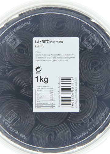 Haribo Lakritz Schnecken, 1Er Pack (1 X 1 Kg Dose)