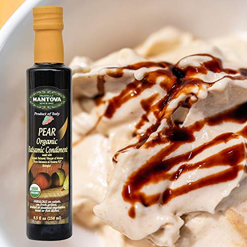 Mantova Organic Balsamic Vinegar, Pear, 8.5 Ounce