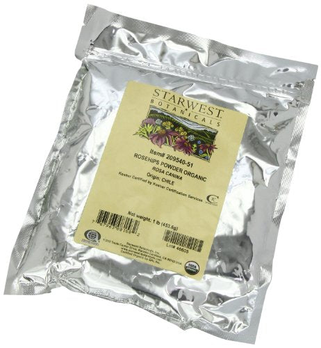 Starwest Botanicals Organic Rosehip Powder, 1-pound Bags (Pack of 2)