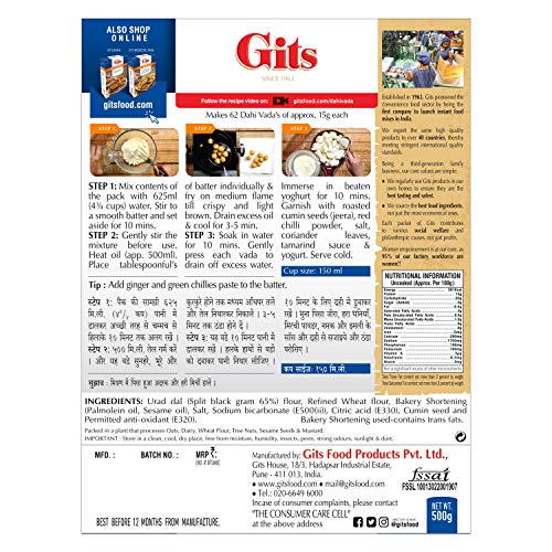 Gits Dahi Vada Mix 500G