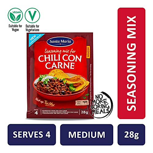 Santa Maria Chili Con Carne Seasoning Spice Mix - Mexican Seasoning For Corn Chip Dippings, Chili Con Carne Recipes - 098 Oz