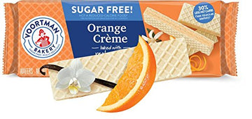 Voortman Bakery Sugar Free Orange Cr  me Wafers, 9 oz., Pack of 4 - Wafers Baked with Real Orange, No Artificial Colors, Flavors