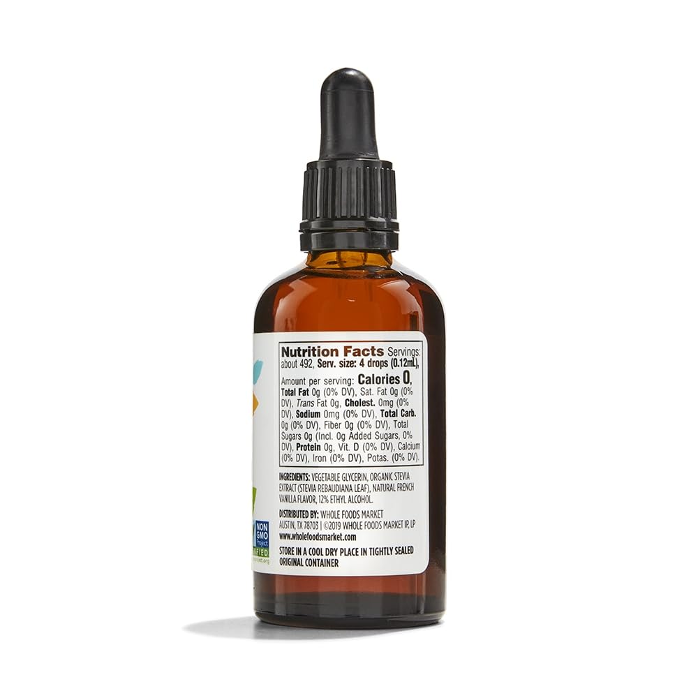 365 by Whole Foods Market, Stevia Liquid Extract, Naturally Flavored French Vanilla, 2 Fl Oz