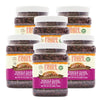 Pride Of India - PACK of 6 - Indian Whole Dark Kidney Beans - Protein & Fiber Rich Rajma, 1.5 Pound Jar