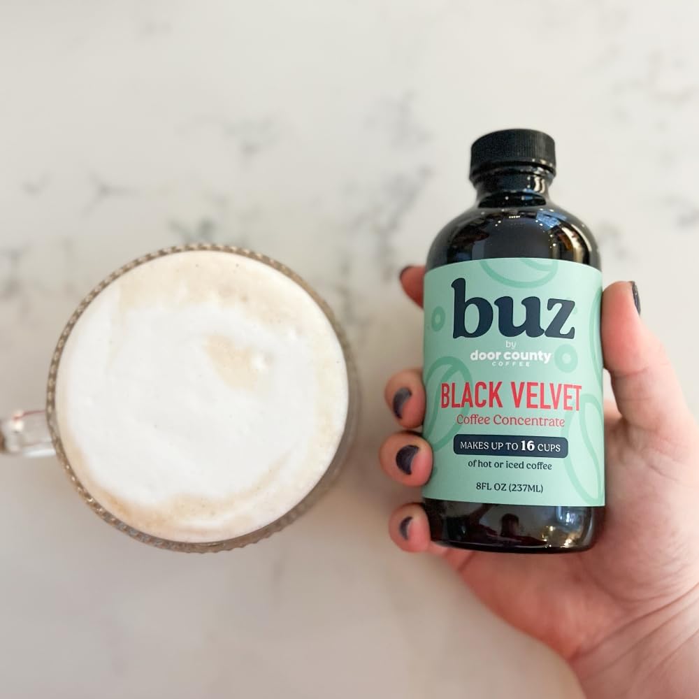 Buz Black Velvet Coffee Concentrate, 8Oz Bottle