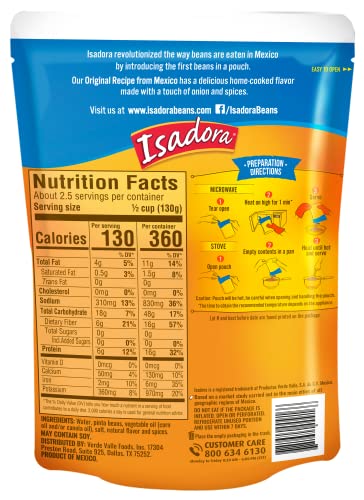 Isadora Original Refried Beans 12.3 oz (Pack of 1)