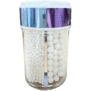 Sentovac 4-Sets Sprinkles for Cake Decorating |Edible Cake Cupcake Topper Decorations | 6.0oz/ 168g White Mixing Pearl Sprinkles
