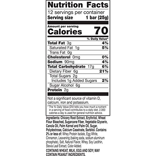 Fiber One 70 Calorie Soft-Baked Bars, Cinnamon Coffee Cake, Value Pack, 12 Bars, 10.6 oz