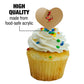 GRAPHICS & MORE Cupcake Picks Set of 6 - Acrylic Heart Toppers - Otterbein University Color - Model CUPT.HRT.ACR.6PK.CLCOTT500B