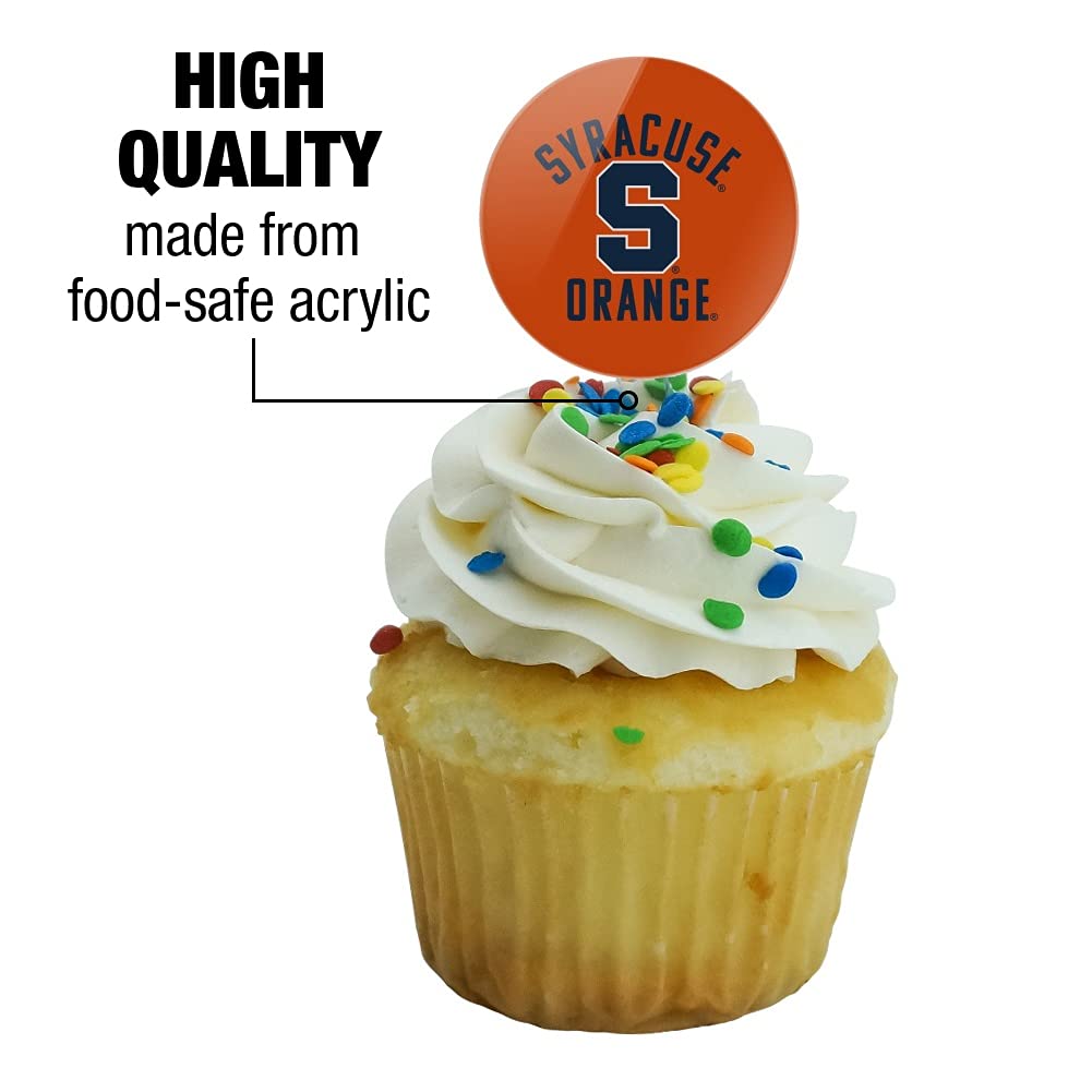 Graphics & More Syracuse University Orange Cupcake Picks Toppers Decoration Set Of 6
