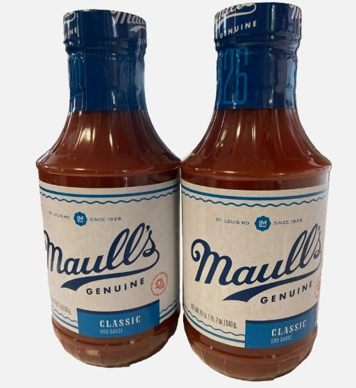 Maull's Classic Barbecue Sauce, 18 Ounce, St. Louis Style- The Oldest BBQ Sauce in America- Original Flavor- Pack of 2