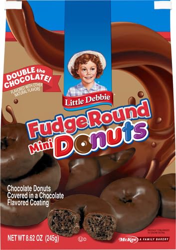Little Debbie Fudge Round Mini Donuts, 8.82 OZ Bag