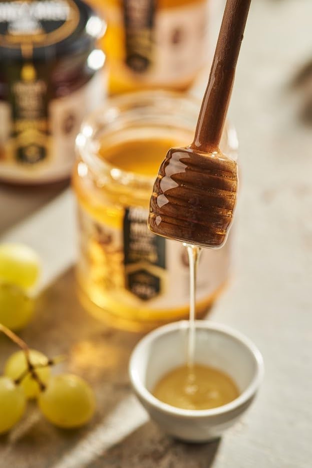 HONIGMA Raw Linden Honey - 100% Pure, Unpasteurized, Unfiltered, 250g/8.8oz, Partially Crystallized