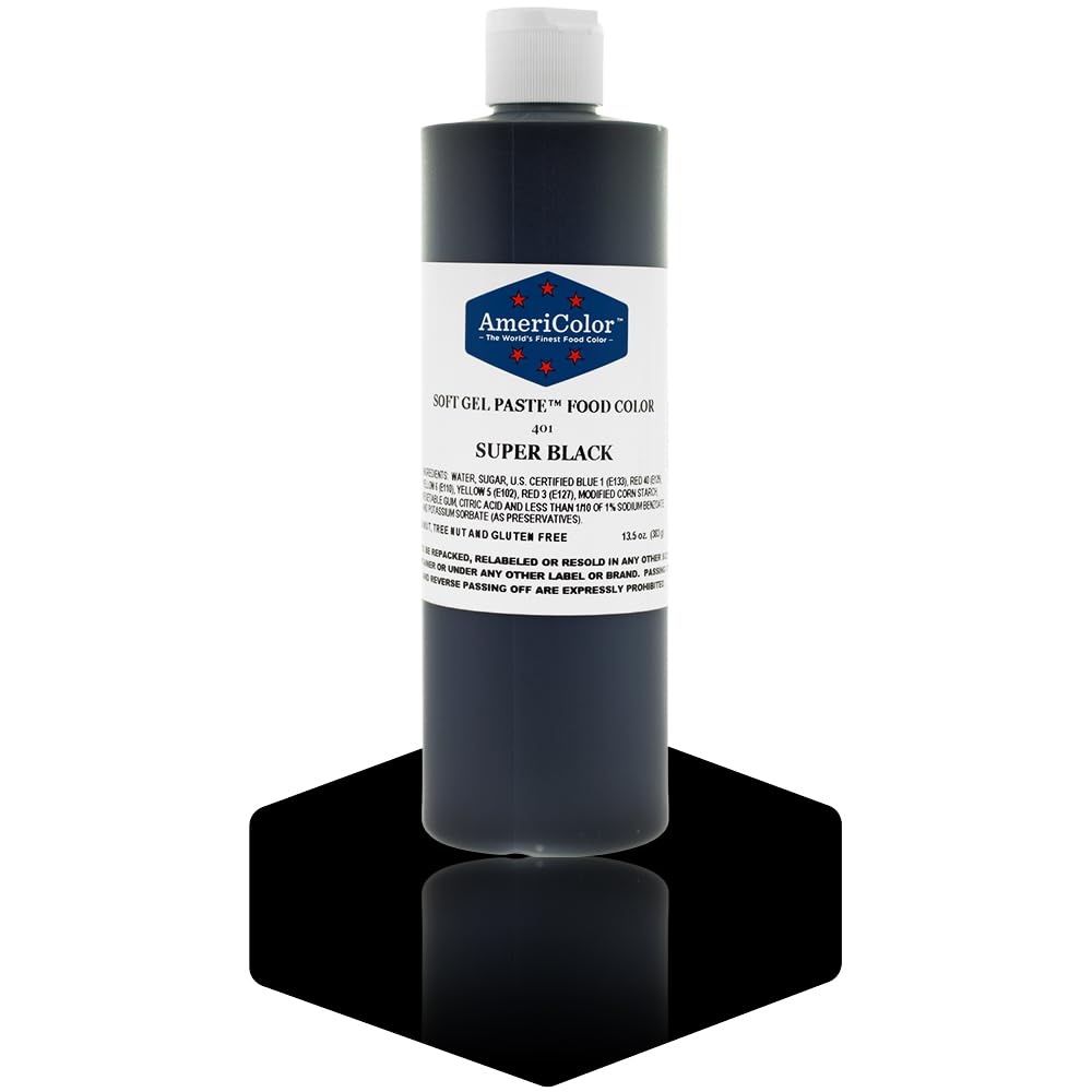 Americolor Soft Gel Paste Food Color, 13.5-Ounce, Super Black