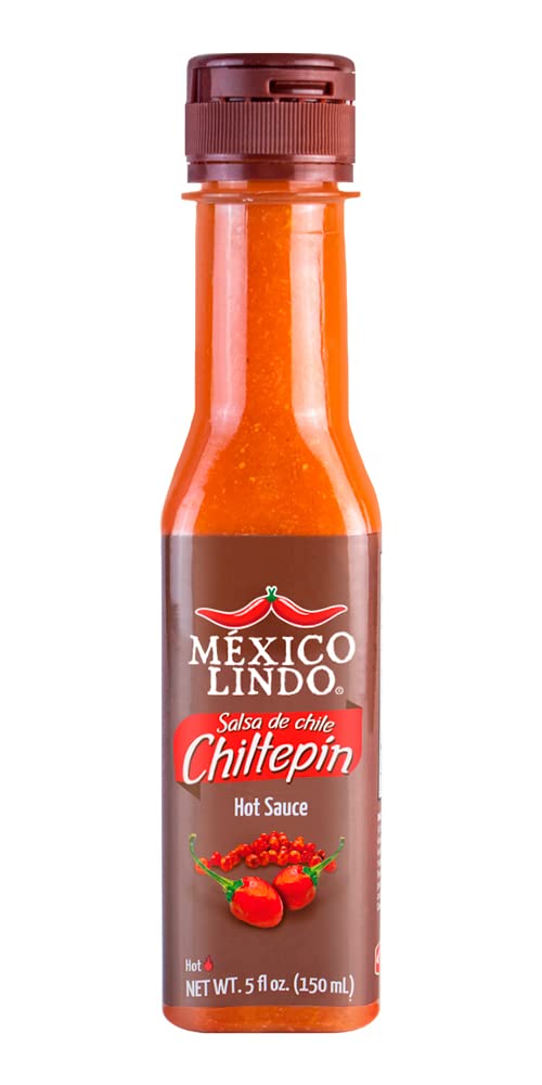 Mexico Lindo Chiltepin Hot Sauce | 14,200 Scoville Level | Traditional Spicy Flavor | 5 Fl Oz Bottle (Pack Of 1)