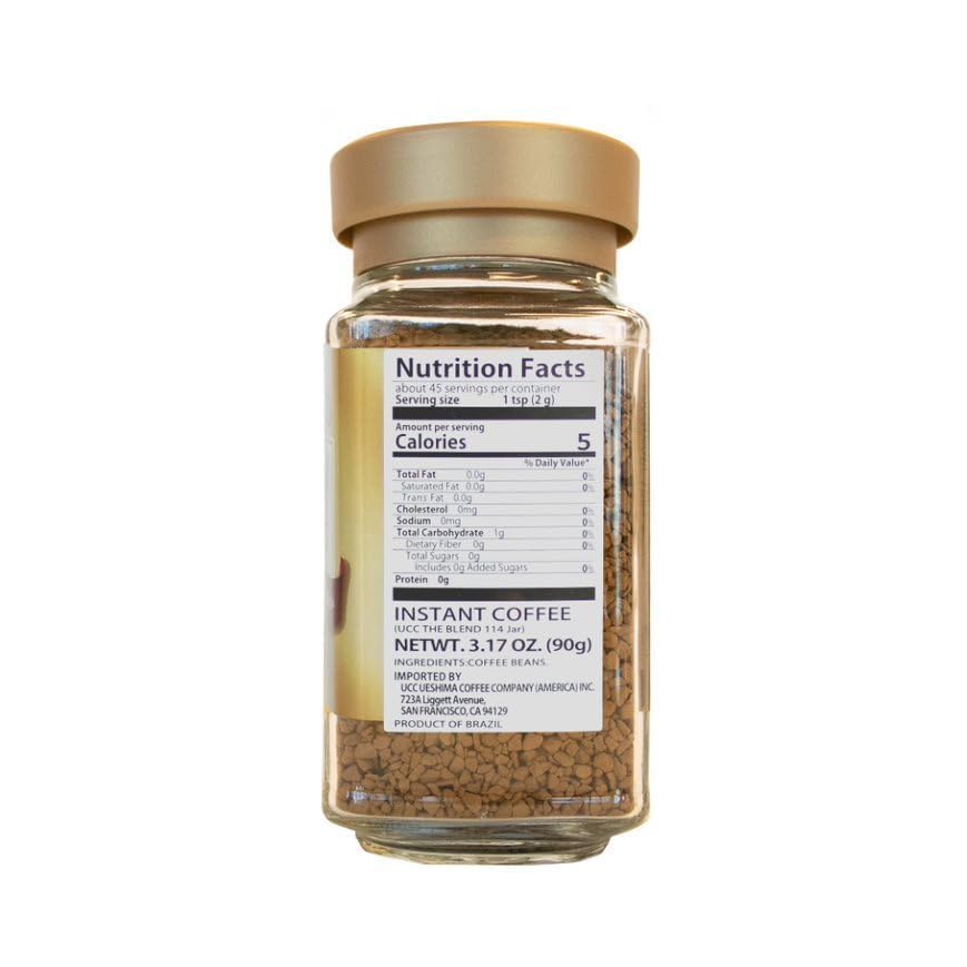 Ucc The Blend 114 Instant Coffee, Instant Black Coffee, Smooth Flavor, Imported From Japan, 3.17 Oz (90 G), Pack Of 1