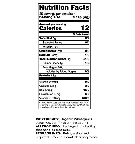 Terrasoul Superfoods Organic Wheat Grass Juice Powder, 10 Oz (2 Pack) - Grown in Utah, Made from Concentrated Juice