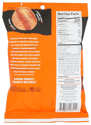 WILDE SNACKS Chicken Buffalo Chips, 1 Ounce (Pack of 1), Model KHCH02201139