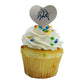 GRAPHICS & MORE Cupcake Picks Set of 6, Acrylic, Utah State University, Model CUPCAKE.HEART.CLCUTS.Z008311