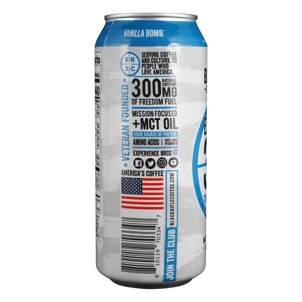 Black   Coffee RTD Vanilla   - 15 Fl Oz, Pack of 12