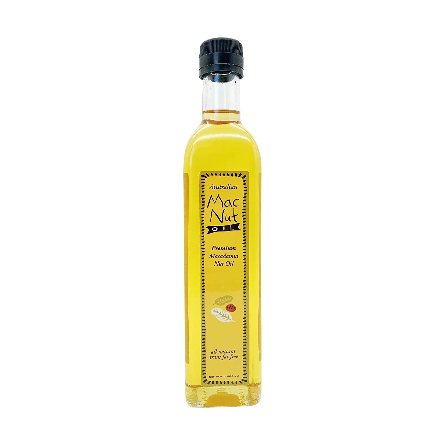 Mac Nut - Pure Cold Pressed Macadamia Nut Oil | Natural Cooking Oil - Fry Oil - Non GMO, Vegan, Keto Friendly and Gluten Free (1