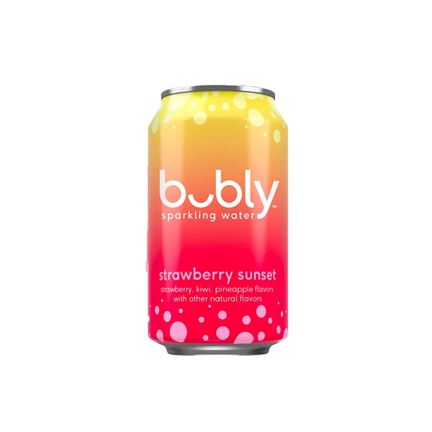 Bubly Strawberry Sunset Flavored Sparkling Water 12 fl oz Aluminum Can 16 Pack