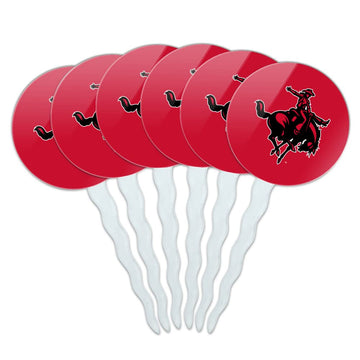 Northwestern Oklahoma State Primary Cupcake Picks Toppers Decoration Set of 6
