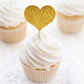 Glitter Heart Cupcake Toppers,50 Pcs Love Valentine'S Day Food Picks Cake Decorations For Wedding Bridal Birthday Party Baby Sho