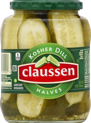 Claussen Kosher Dill Pickle Halves, 32 fl oz Jar
