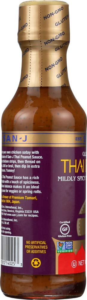 San-J Thai Peanut Sauce, 10-Ounce Bottles (Pack of 6)
