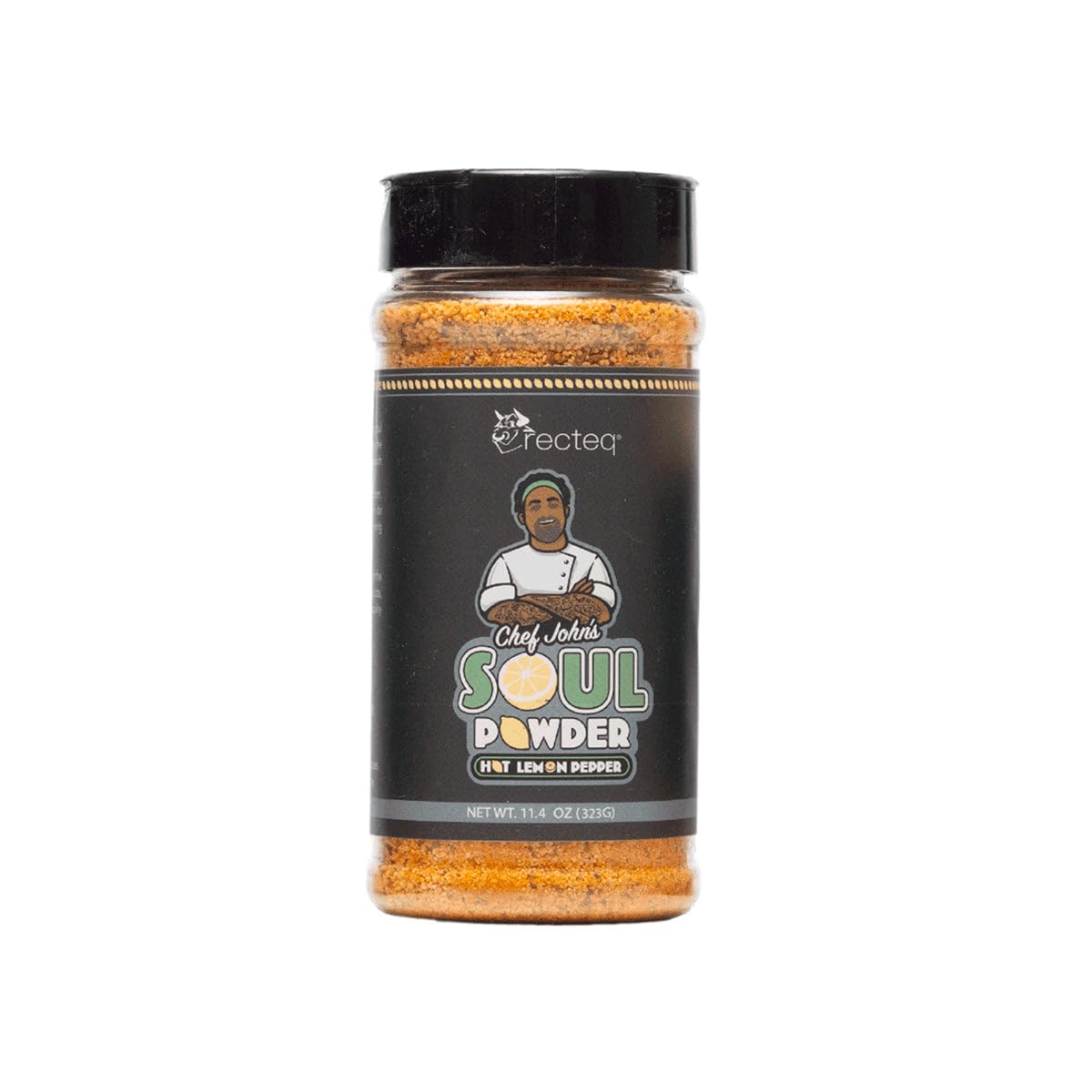 recteq Chef Johns Soul Powder BBQ Rub, Lemon Pepper Flavor, 10.5 Ounce, Ideal for Smoking and Grilling