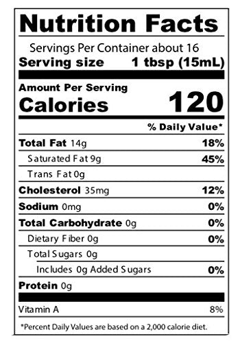 Gold Nugget Ghee A2/A2 Ghee, Grass-Fed, Pasture-Raised, Keto & Paleo, 8 Ounce