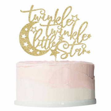 Bekaterea Twinkle Little Star Cake Topper,Cute Stars Moon Themed Decoration,Great For Baby Showers, Gender Reveal Party Decorati