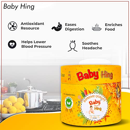 Baby Hing Crystals (50G) | Strong Asafoetida (Hing) For Cooking | 100% Pure And Organic Food Spice | Indian Flavour For Food | P