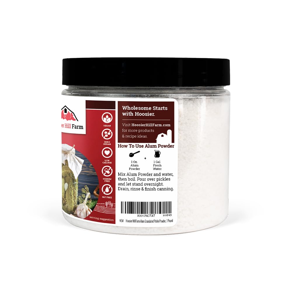 Hoosier Hill Farm Alum Granulated Pickle Powder, 1LB (Pack of 2)