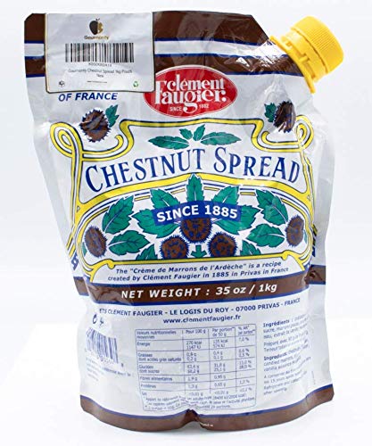 Clement Faugier Chestnut Spread From France 35.2 Oz Chestnut Jam Pouch | Creme De Marron Chestnut Puree | Chestnut Paste French