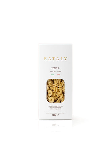 Eataly Italian Vesuvio Pasta Noodles - 500G (17 Oz.) Box -Authentic Duflavor Blend Semolina Wheat - Made In Italy- Dried Pasta For Gourmet Dining  1 Pack