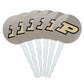 Purdue Boilermakers Logo Secondary Cupcake Picks Toppers Decoration Set of 6