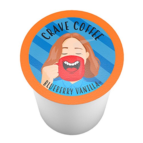 Crave Beverages Flavored Coffee Pods Compatible with 2 K-Cup malt-inspired, 40 Count, Blueberry Vanilla