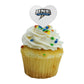 GRAPHICS & MORE Cupcake Picks Set of 6, Acrylic Decoration Toppers, University of New England, Model CUPT.HRT.ACR.6PK.CLCNEN500B