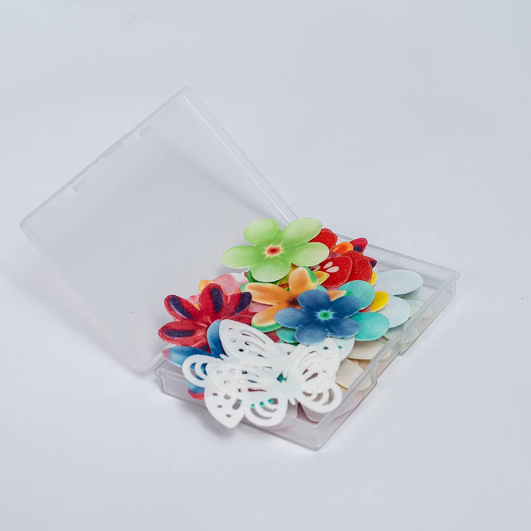 Edible Flowers Edible Leaves &White Edible Butterflies Wafer Paper Cake Cupcake Toppers For Decorating Rice Paper Flower Food De