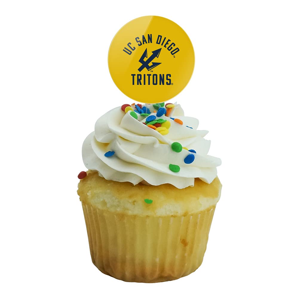 GRAPHICS & MORE Cupcake Picks Set of 6 - UC San Diego Tritons - Multi Color - One Size