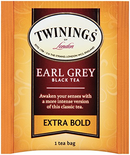 Twinings Earl Grey Extra Bold Individually Wrapped Black Tea Bags, 20 Count Pack Of 6, Caffeinated, Flavoured With Citrus And Bergamot