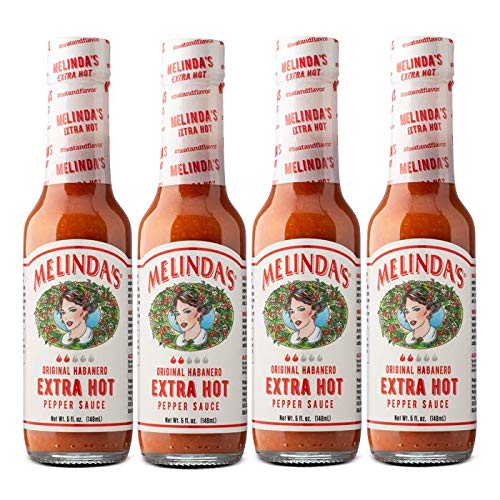 Melindas Original Habanero Extra Hot Sauce - Gourmet Habanero Hot Sauce - Made With Habanero Peppers, Carrots, Onion, Vinegar &