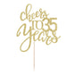 Qertesl Gold Glitter Cheers To 35 Years Cake Topper, Happy 35Th Birthday Cake Decorations,Perfect For 35 Years Cake Decorating,W