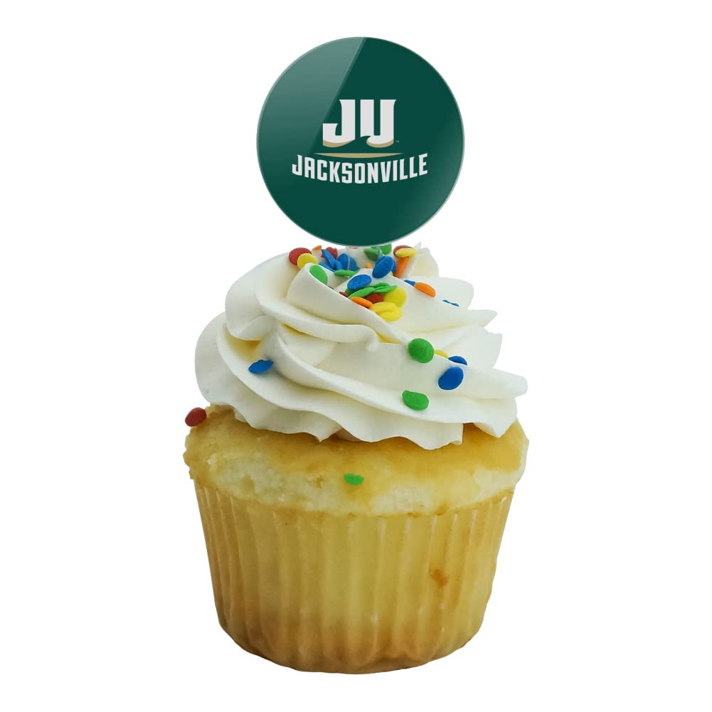 Jacksonville University Primary Logo Cupcake Picks Toppers Decoration Set Of 6