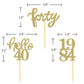 Gold Glitter 40Th Birthday Cupcake Toppers 40Th Birthday Celebrating Party Decorations - Set Of 24