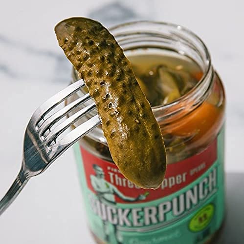 Suckerpunch Gourmet Spicy Bread N' Better Pickle Chips 24 Ounce, 2-Pack