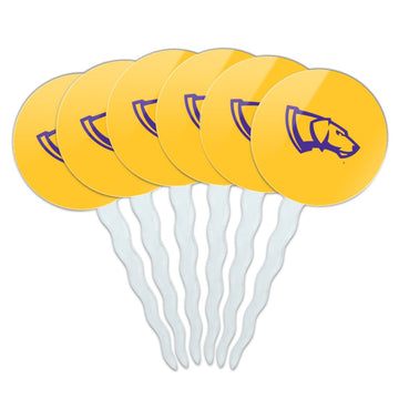 University of Wisconsin-Stevens Point Secondary Logo Cupcake Picks Toppers Decoration Set of 6