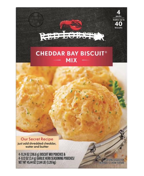Cheddar Bay Biscuit Mix, 4 Pack, - Restaurant Style Cheesy Garlic Biscuits, Easy-to-Bake Mix for Homemade Flavor (45.4 oz)